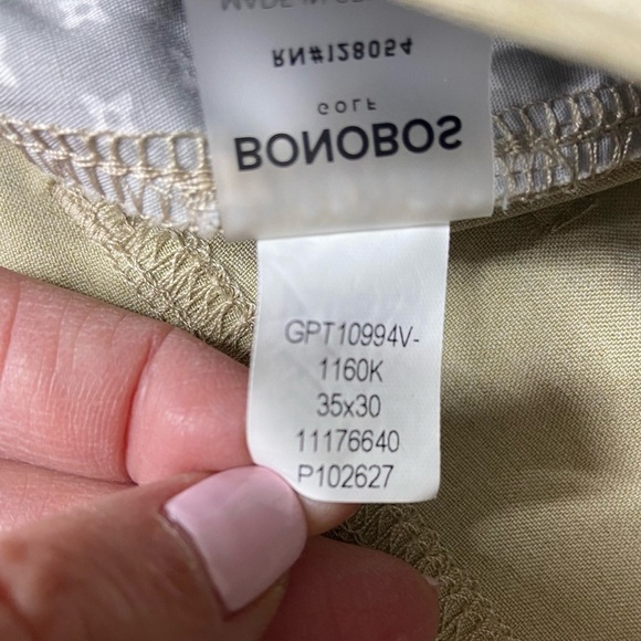 Men! Bonobos Golf Khaki Slim Pants size 35x30 - Picture 8 of 8